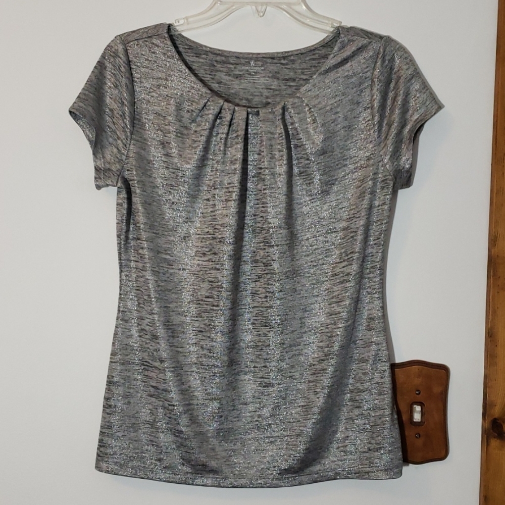 Worthington Silver Gray scoop neck top PM